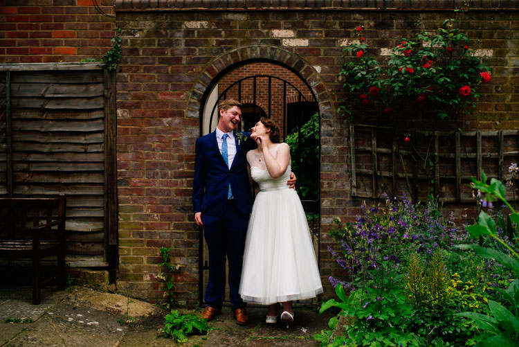Short Polka Dot Dress Bride Bridal Gown Quirky Vintage Fun Loving Hall Wedding http://www.karolinasimankowicz.com/