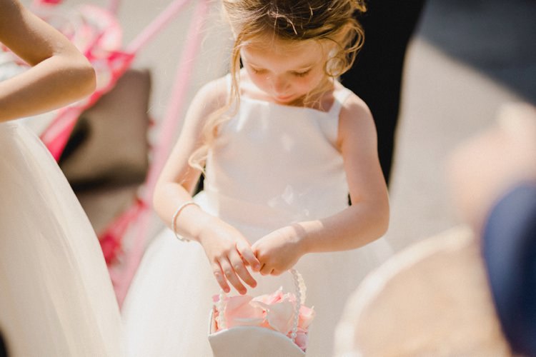 Flower Girl Basket Petals Romantic Vibrant Pink Wedding Trieste http://www.emotionttl.com/en/home/