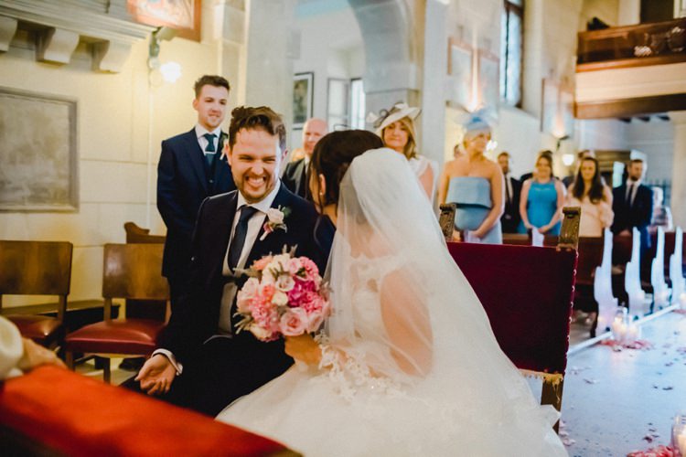 Chapel Ceremony Laughter Romantic Vibrant Pink Wedding Trieste http://www.emotionttl.com/en/home/