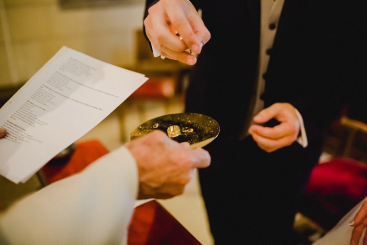 Ring Exchange Chapel Ceremony Romantic Vibrant Pink Wedding Trieste http://www.emotionttl.com/en/home/
