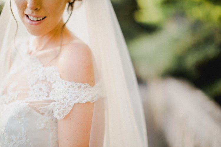 Bride Dress Off-Shoulder Straps Lace Veil Romantic Vibrant Pink Wedding Trieste http://www.emotionttl.com/en/home/