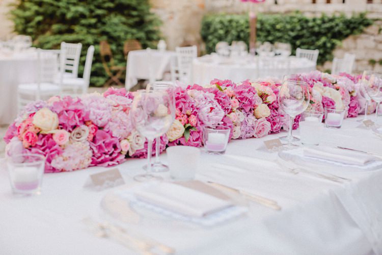Centrepiece Table Decoration Flowers Romantic Vibrant Pink Wedding Trieste http://www.emotionttl.com/en/home/