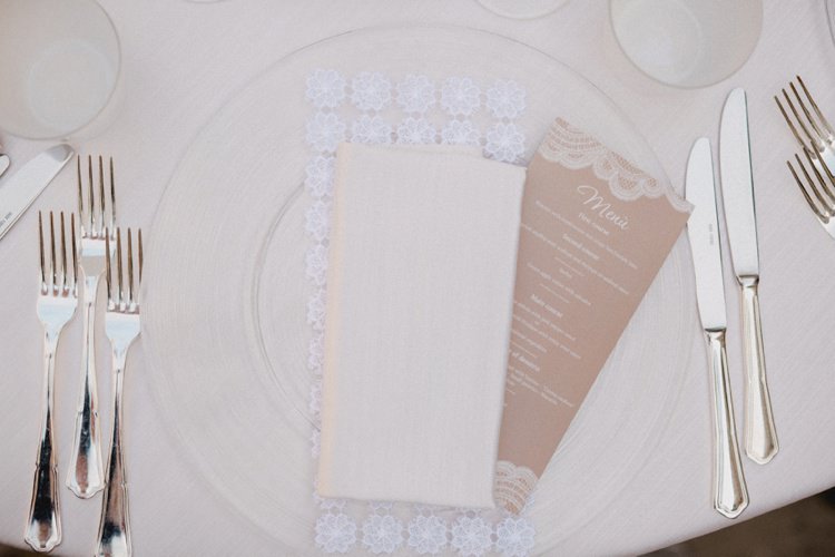 Menu Place Setting Table Cutlery Romantic Vibrant Pink Wedding Trieste http://www.emotionttl.com/en/home/