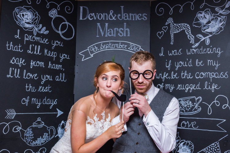 Photobooth Backdrop Chalk Blackboard Board Pretty Quirky Pastel Wedding http://www.happilyevercaptured.com/
