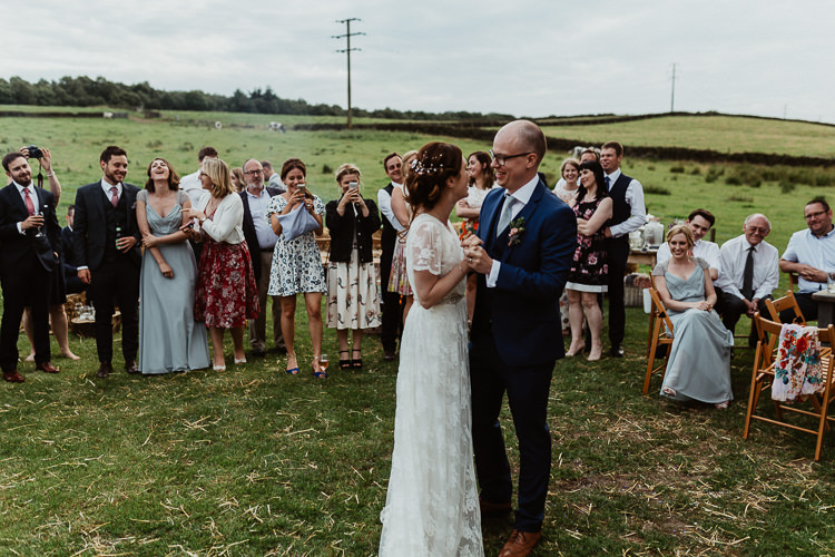 First Dance Outdoors Beautifully Relaxed Outdoorsy Barn Wedding http://www.caitlinandjones.co.uk/