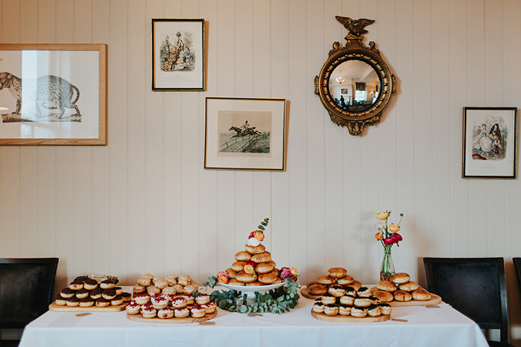 Cake Table Doughnut Donut Casual City Stylish Pub Wedding http://www.ireneyapweddings.com/