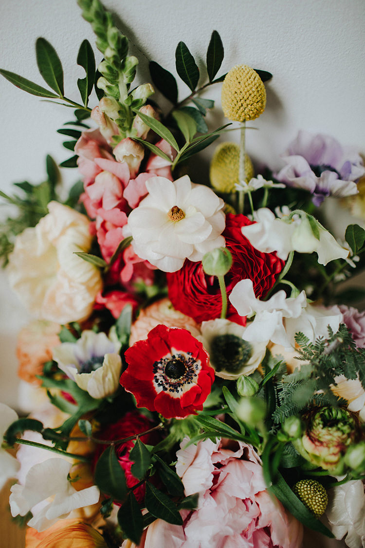 Flowers Bouquet Colourful Summer Bride Bridal Casual City Stylish Pub Wedding http://www.ireneyapweddings.com/