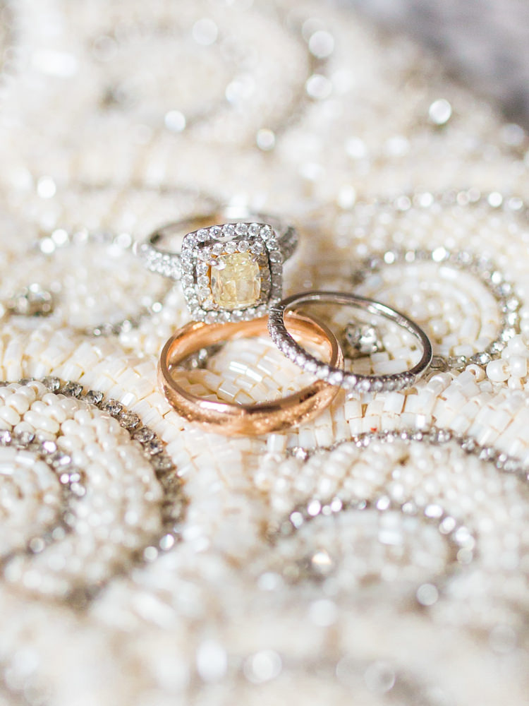 Rings Band Engagement Diamond Yellow Halo Whimsical Luxury Summer Garden Party Wedding https://www.wookiephotography.com/