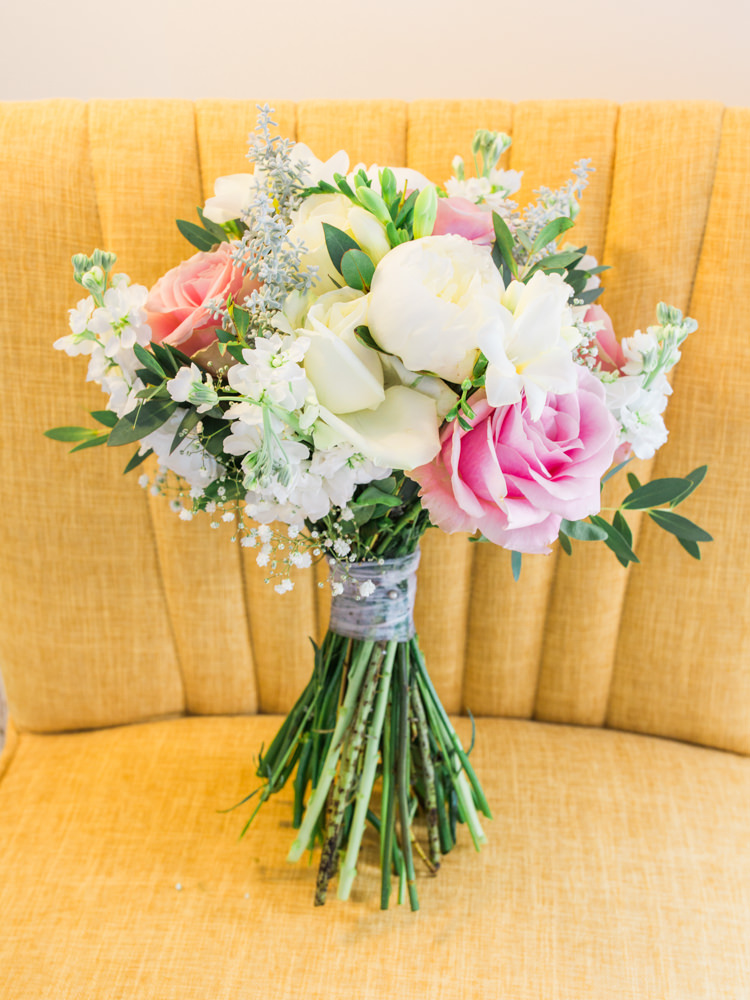 Pink Rose Peony Bouquet Flowers Stocks Bride Bridal Whimsical Luxury Summer Garden Party Wedding https://www.wookiephotography.com/