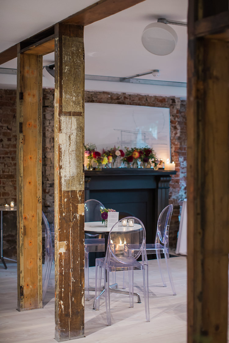 Ghost Chairs Clear Decor Venue Reception Intimate Elegant Two Day City Wedding http://siobhanhphotography.com/