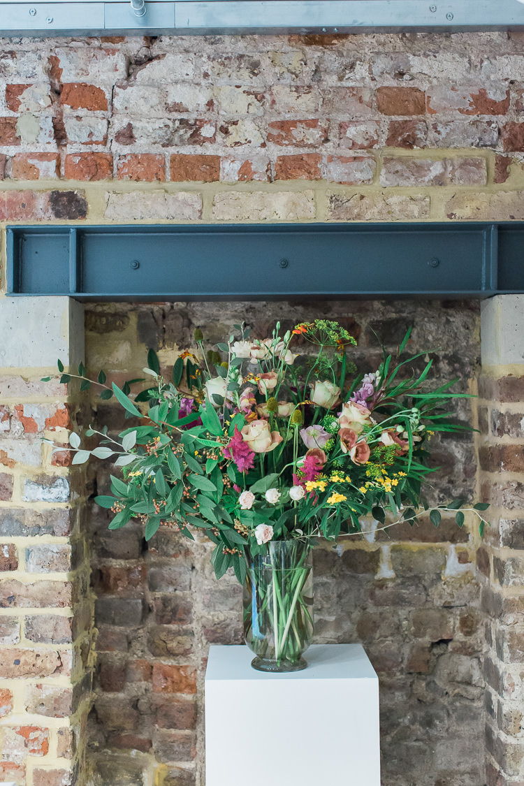 Roses Foliage Arragement Flowers Intimate Elegant Two Day City Wedding http://siobhanhphotography.com/