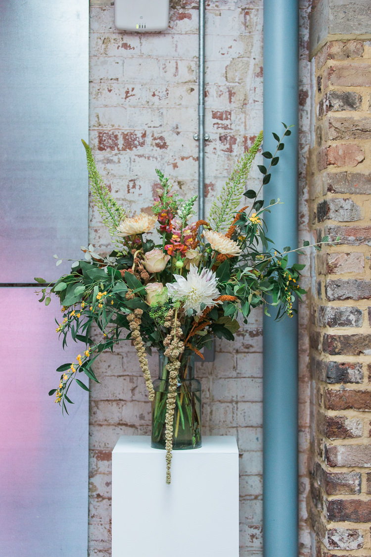 Flowers Large Arrangement Decor Intimate Elegant Two Day City Wedding http://siobhanhphotography.com/