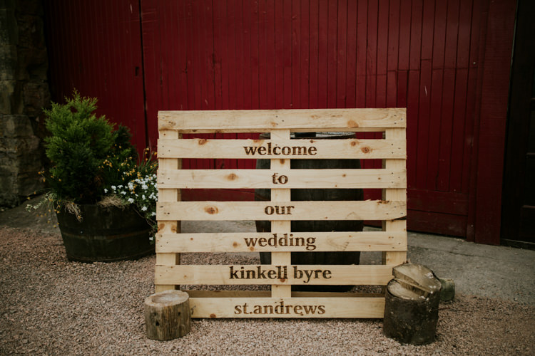Pallet Wooden Sign Welcome Magical Blush Pink Gold Barn Wedding http://www.johnjohnstonphotography.co.uk/