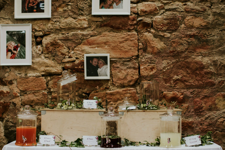 Drink Dispensers Magical Blush Pink Gold Barn Wedding http://www.johnjohnstonphotography.co.uk/