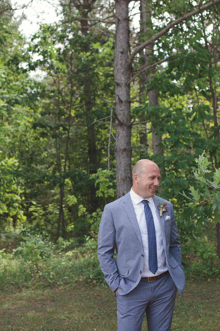 Blue Grey Suit Groom Casual Country Farm Wedding Ontario https://tiedphotography.com/