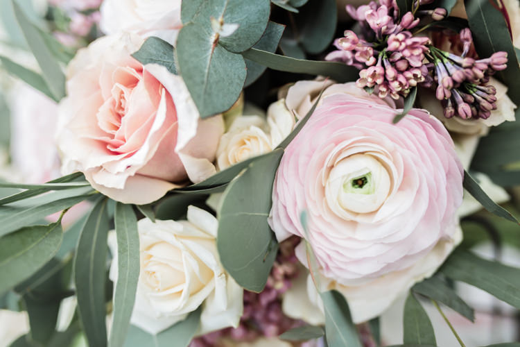 Eucalyptus Rose Ranunculus Bouquet Ribbon Flowers Bride Bridal Pretty Soft Country Garden Pastel Wedding Ideas https://www.ellielouphotography.co.uk/