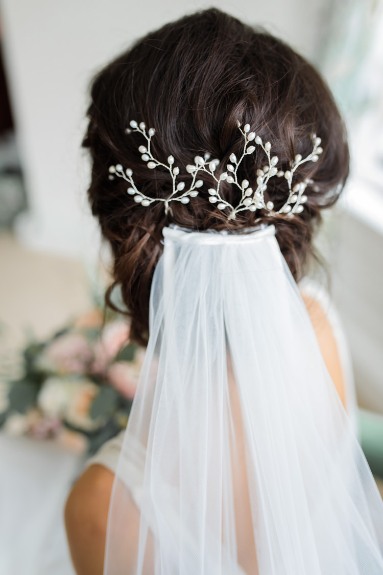 Hair Accessory Veil Bride Bridal Style Pretty Soft Country Garden Pastel Wedding Ideas https://www.ellielouphotography.co.uk/