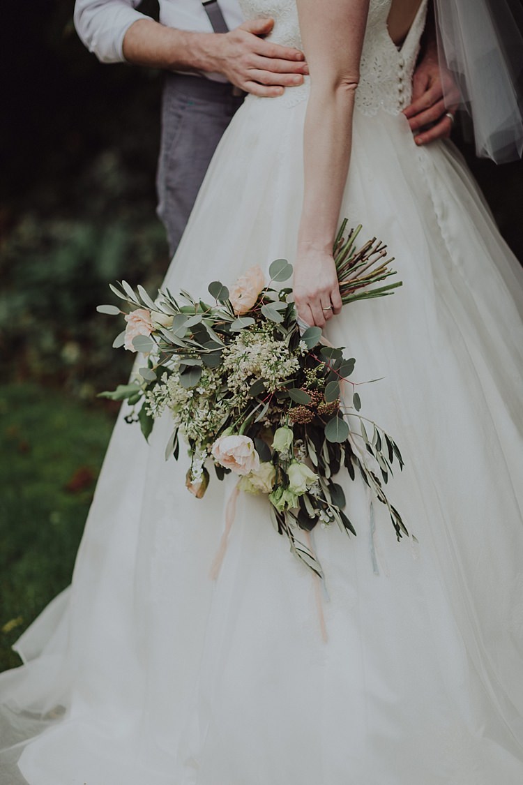 Bouquet Flowers Greenery Foliage Pink Bride Bridal Modern Botanical Copper Geometric Wedding Ideas http://www.kategrayphotography.com/