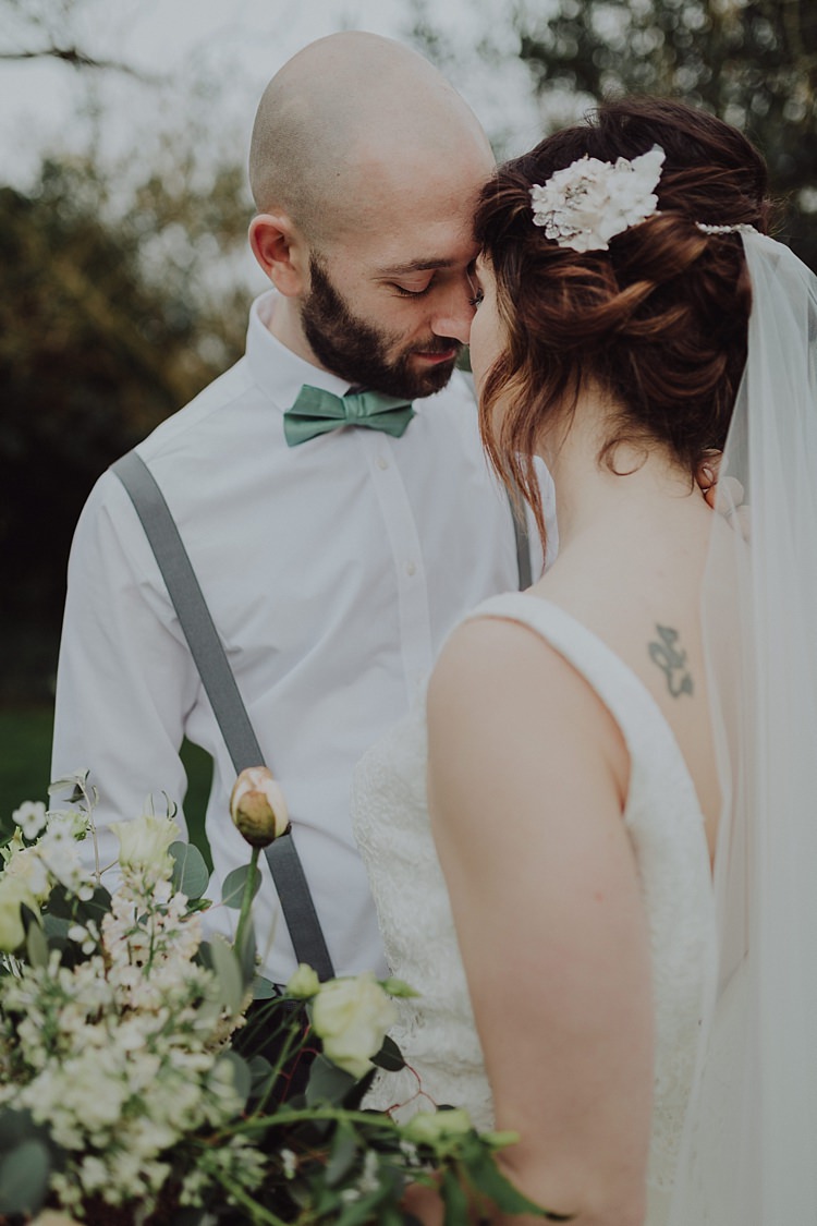 Bow Tie Braces Groom Modern Botanical Copper Geometric Wedding Ideas http://www.kategrayphotography.com/