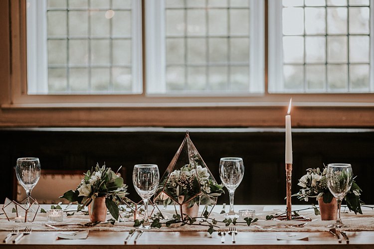 Modern Botanical Copper Geometric Wedding Ideas http://lolarosephotography.com/