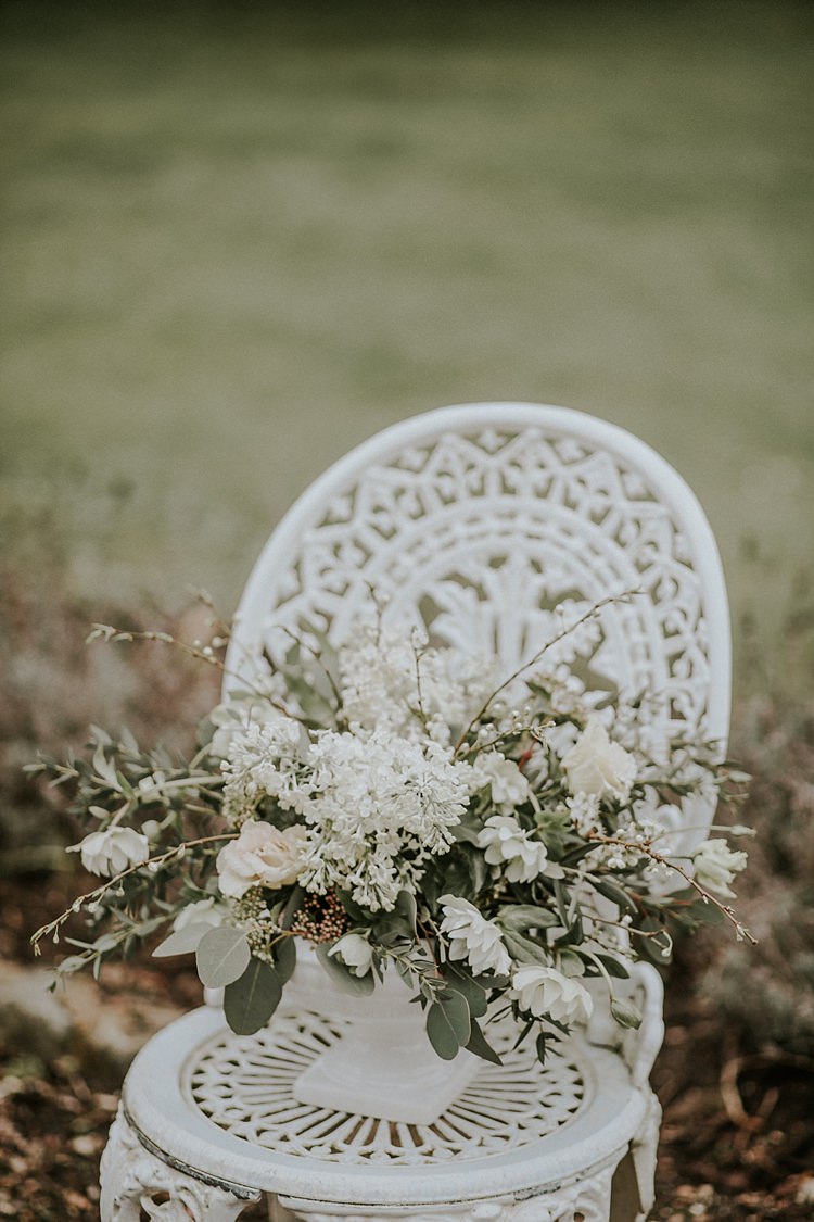 Urn Flowers Wild Natural Organic White Greenery Modern Botanical Copper Geometric Wedding Ideas http://lolarosephotography.com/