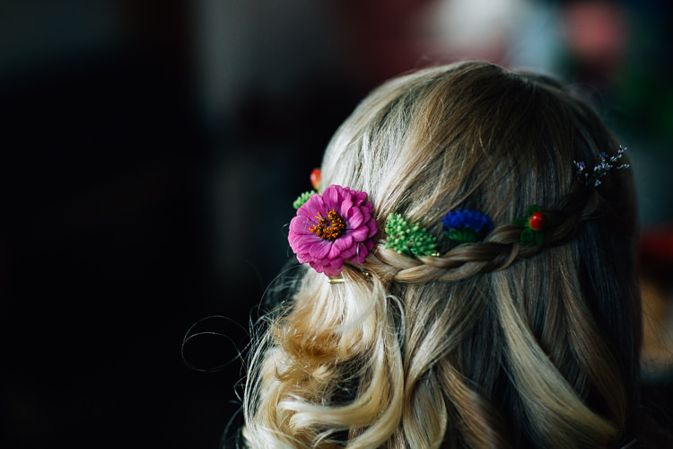 Bridesmaid Hair Flowers Plait Braid Rustic Relaxed Seasonal Floral Barn Wedding https://www.faircloughphotography.co.uk/