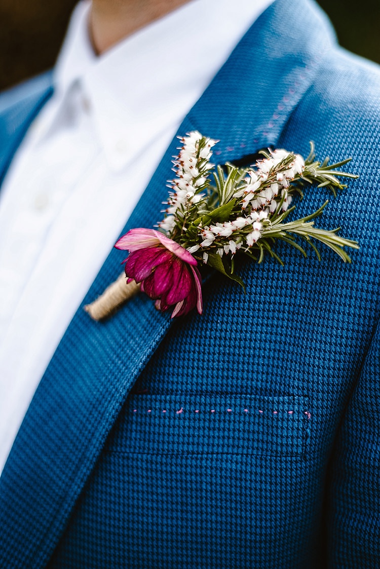 Rosemary Buttonhole Groom Herb Beautiful Countryside Wedding Ideas Inspiration http://www.georginabrewster.com/