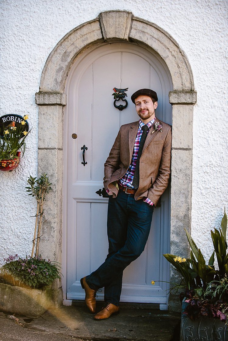 Groom Style Flat Cap Check Shirt Beautiful Countryside Wedding Ideas Inspiration http://www.georginabrewster.com/