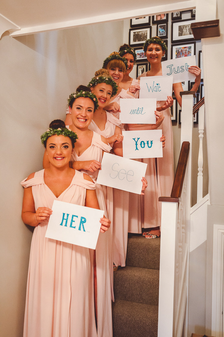 Just Wait Until You See Her Bridesmaids Sign Rustic Homemade Country Tipi Wedding http://www.pottersinstinctphotography.co.uk/