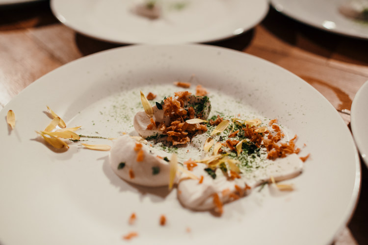 Michelin Star Wedding Food Minimal Botanical Copper Greenery Wedding http://www.frecklephotography.co.uk/