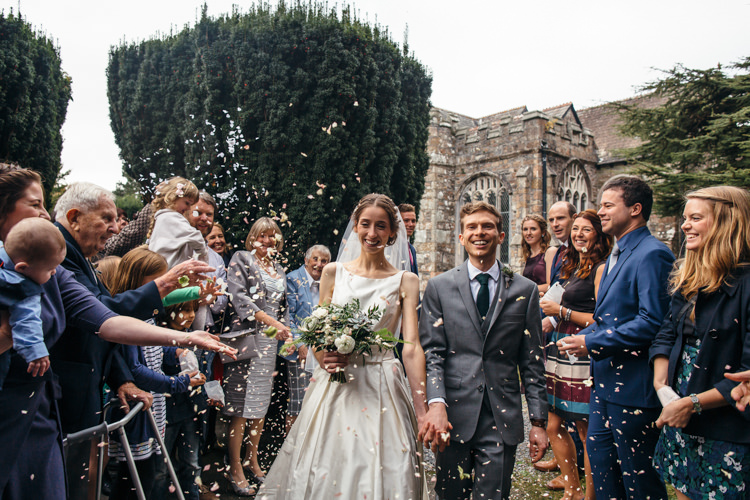 Confetti Throw Bride Groom Minimal Botanical Copper Greenery Wedding http://www.frecklephotography.co.uk/