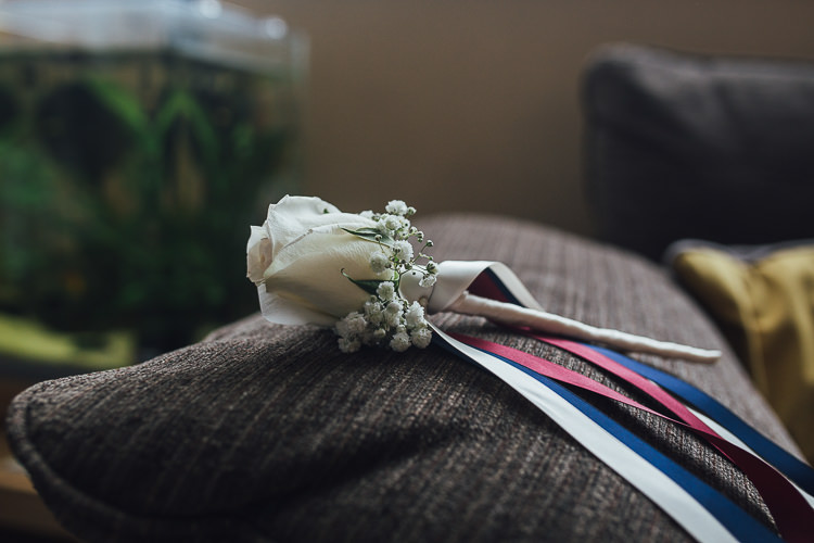 Rose Wand Flower Girl Ribbons Stylish Lakeside City Wedding http://www.struthphotography.com/