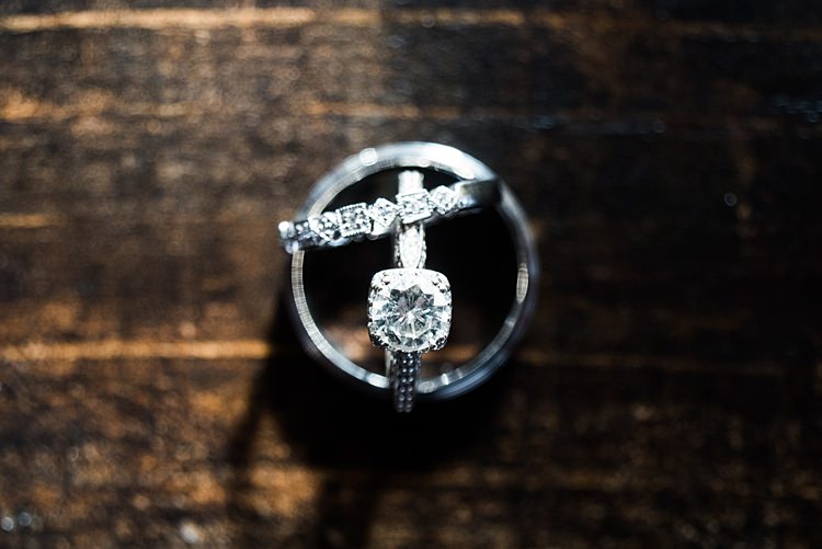 Rings Diamond Engagement Romantic Industrial Studio Loft Georgia Wedding http://krisandraevans.com/ 