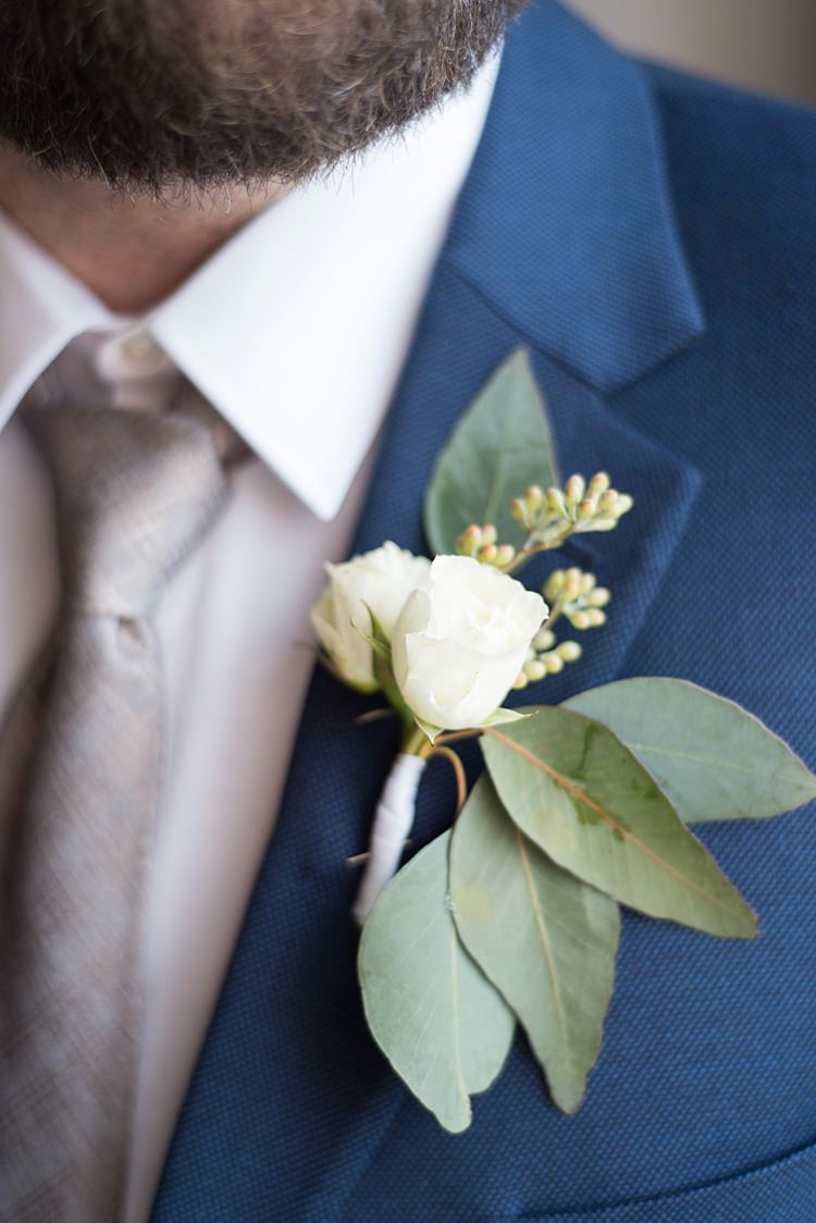 Buttonhole Greenery Groom Romantic Industrial Studio Loft Georgia Wedding http://krisandraevans.com/ 
