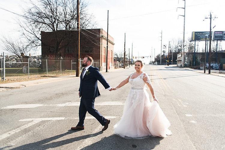 Romantic Industrial Studio Loft Georgia Wedding http://krisandraevans.com/