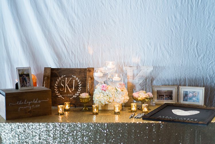 Guestbook Table Candles Decoration Romantic Industrial Studio Loft Georgia Wedding http://krisandraevans.com/