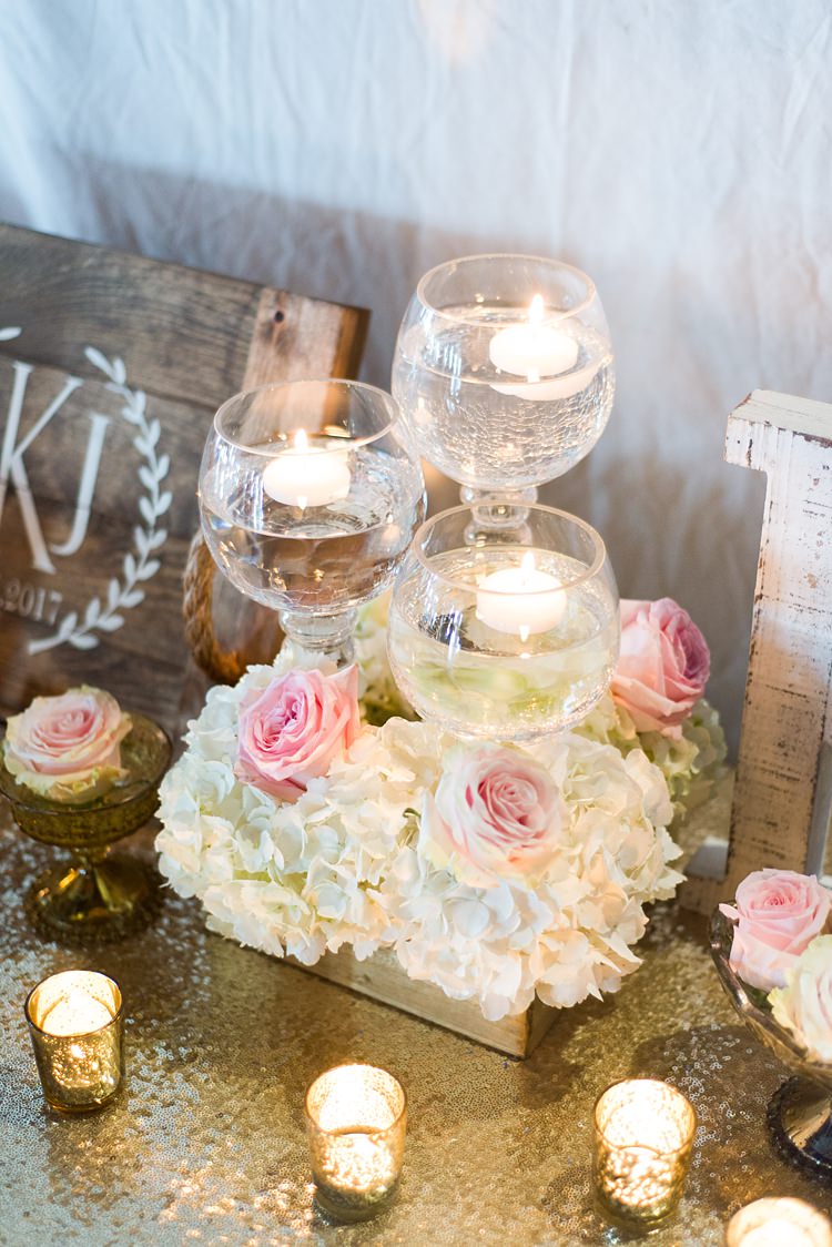 Tealights Candles Decoration Romantic Industrial Studio Loft Georgia Wedding http://krisandraevans.com/ 