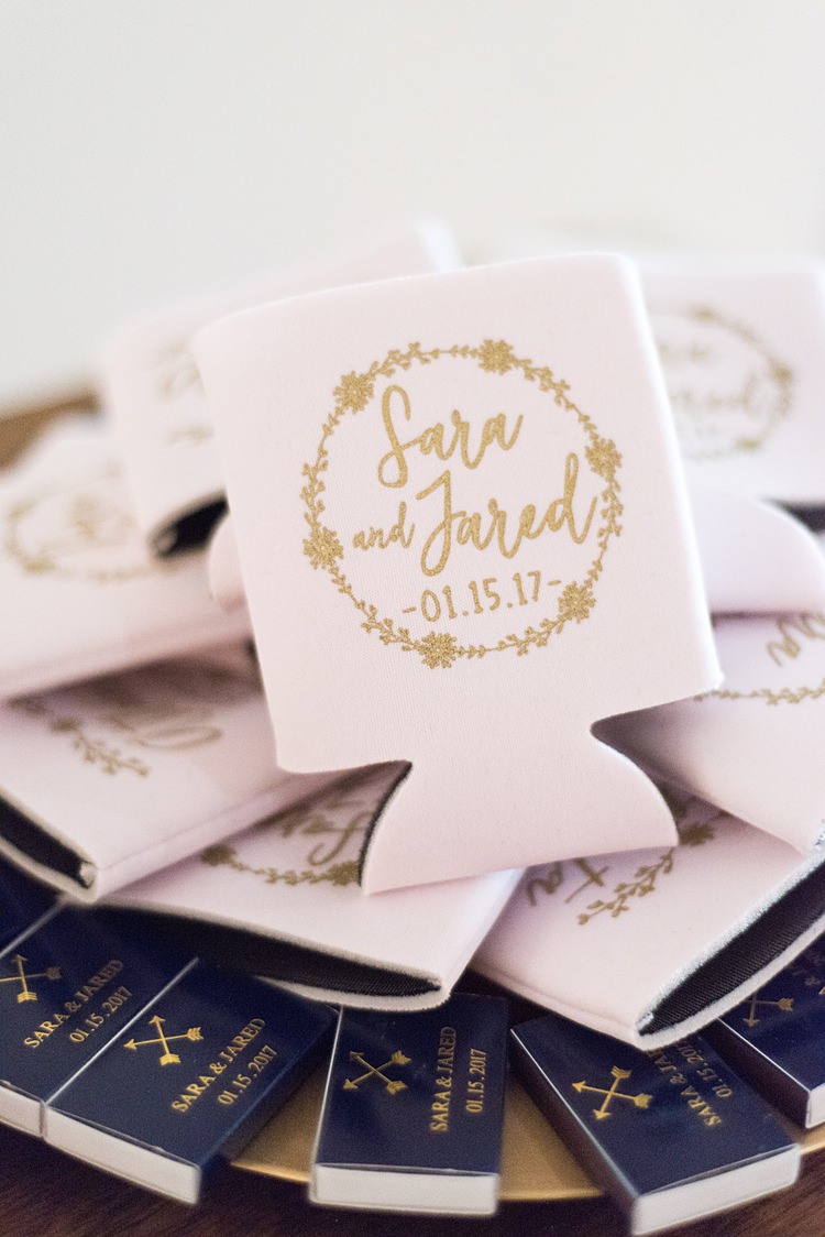 Favours Personalised Matches Romantic Industrial Studio Loft Georgia Wedding http://krisandraevans.com/