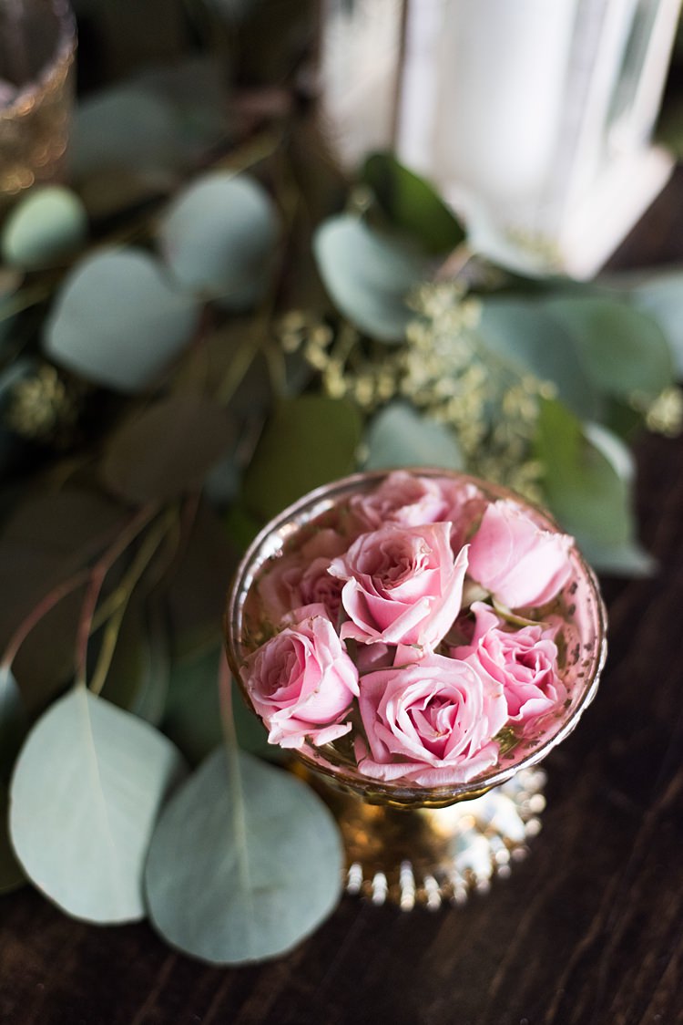 Roses Petals Romantic Industrial Studio Loft Georgia Wedding http://krisandraevans.com/