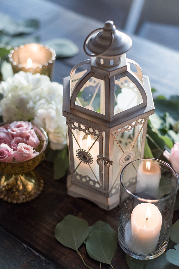 Lantern Candles Table Decoration Romantic Industrial Studio Loft Georgia Wedding http://krisandraevans.com/