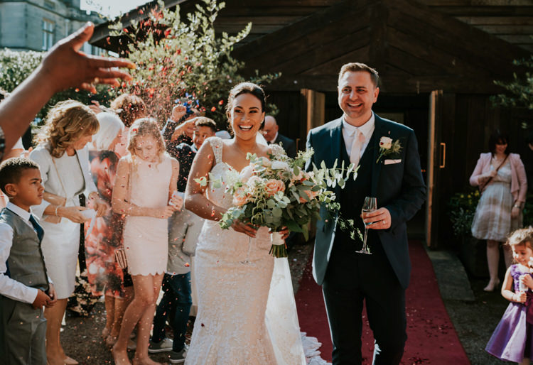 Bride Bridal Ronald Joyce Gown Dress Sleeveless Marks & Spencer Groom Three Piece Veil Bouquet Eucalyptus Rose Dreamy Blush Floral Wonderland Wedding http://www.stevebridgwoodphotography.co.uk/