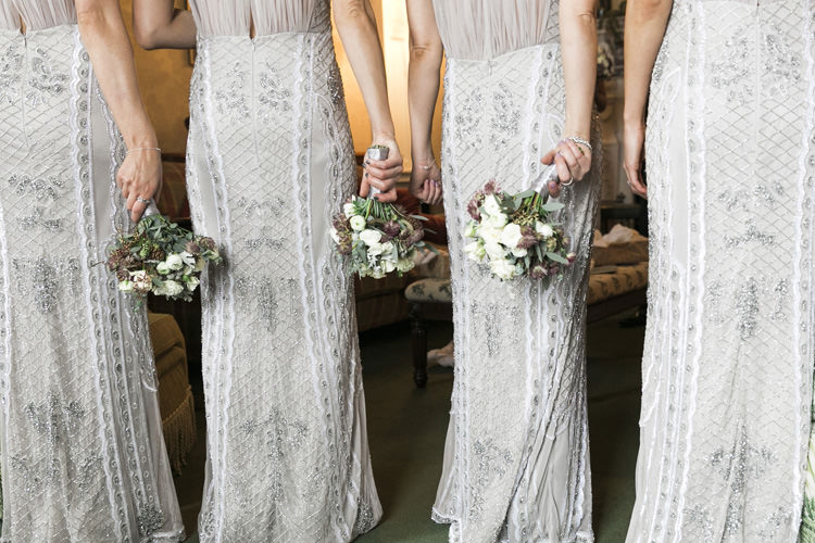 Gina Bacconi Bridesmaids Sequin Grey Silver Gorgeously Glam New Years Eve Wedding http://www.photographybykrishanthi.co.uk/