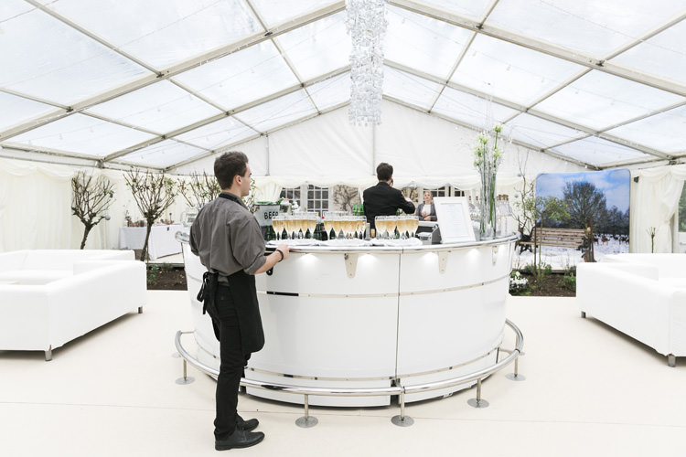 Clear Roof Marquee Round Bar Winter White Gorgeously Glam New Years Eve Wedding http://www.photographybykrishanthi.co.uk/