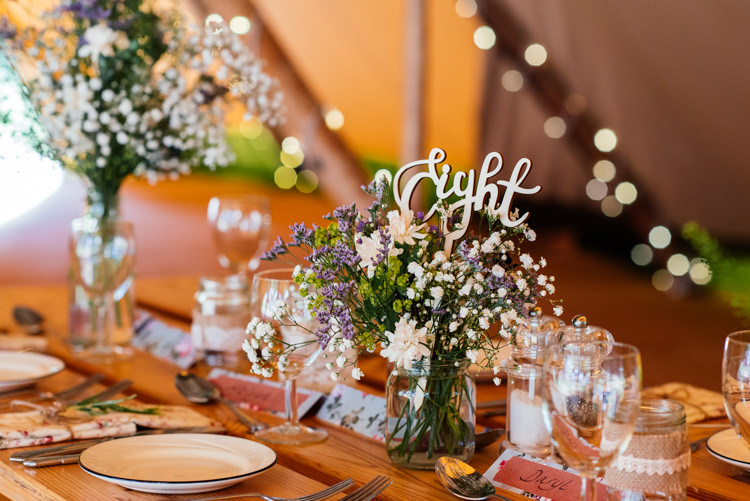 Table Decor Centrepieces Flowers Jar Fun Loving Secret Garden Tipi Wedding https://www.aaroncollettphotography.co.uk/
