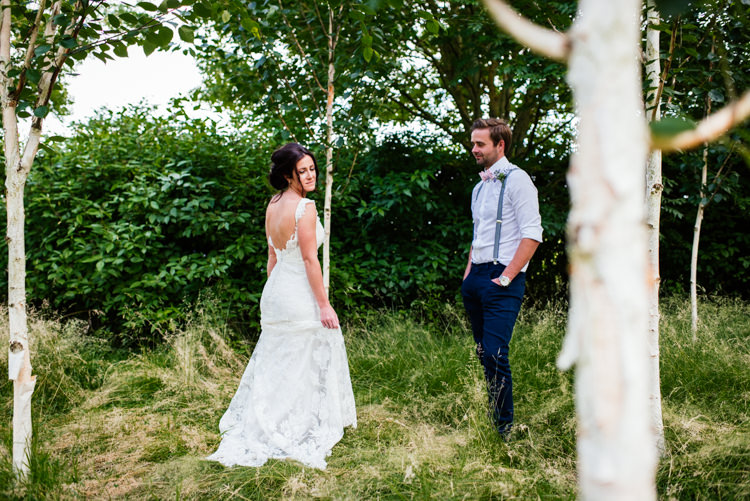 Low Back Lace Dress Gown Bride Bridal Fun Loving Secret Garden Tipi Wedding https://www.aaroncollettphotography.co.uk/