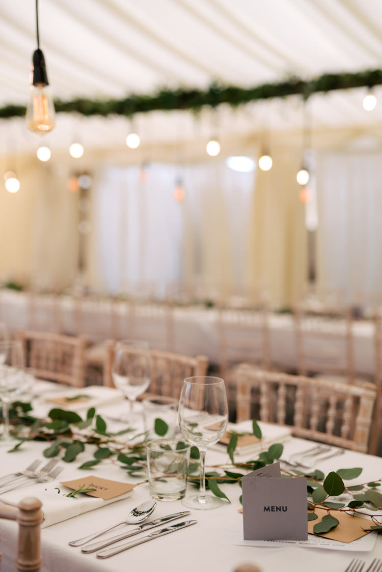 Greenery Foliage Table Runner Decor Industrial Glam Marquee Wedding http://www.stottandatkinson.com/