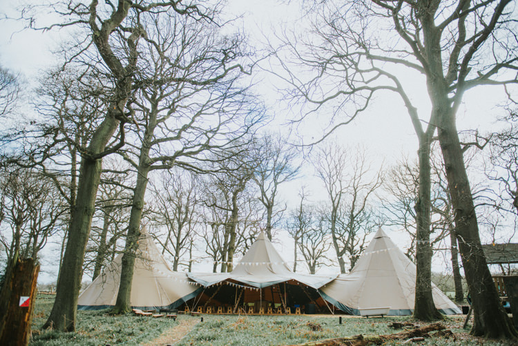 Tipi Woods Bunting Magical Cosy Forest Tipi Wedding http://katewatersphotography.com/