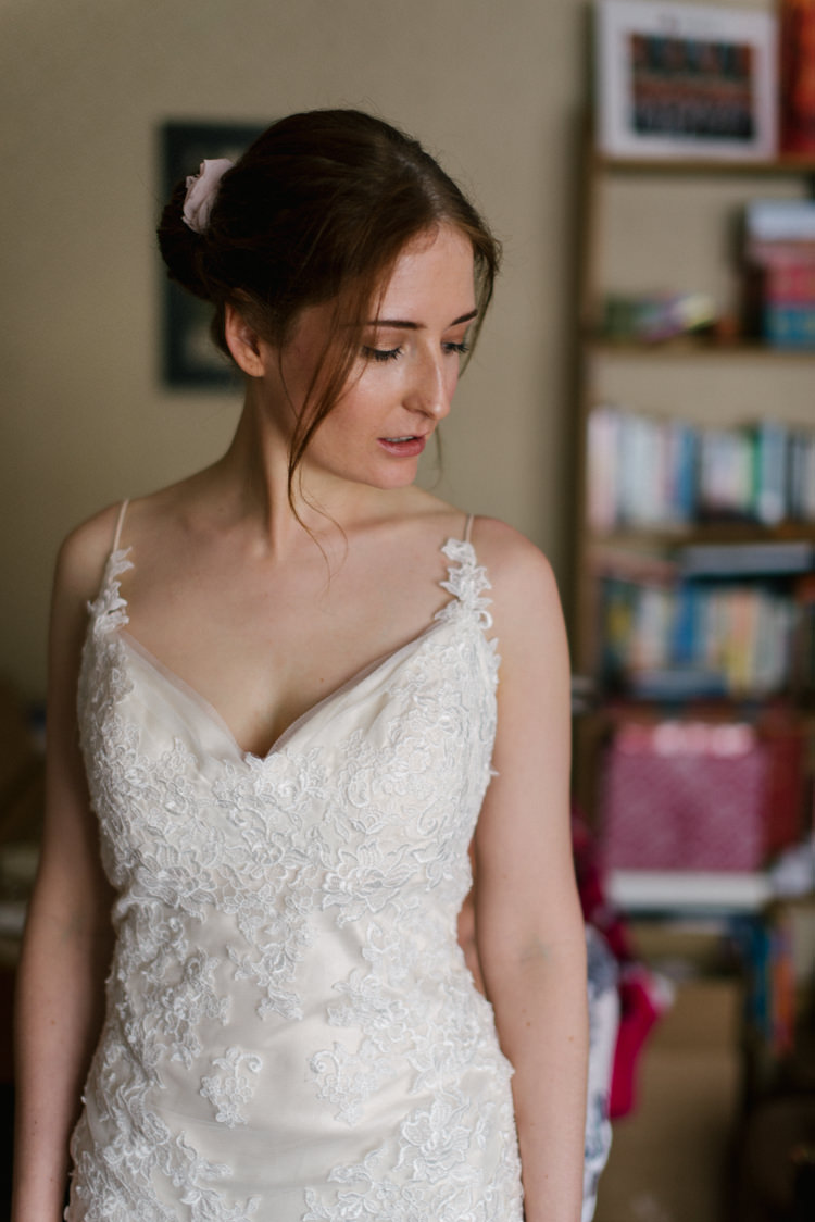 Bride Bridal Gown Dress Champagne Embroidery Sleeveless Maggie Sottero Magical Cosy Forest Tipi Wedding http://katewatersphotography.com/
