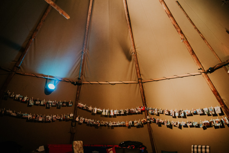 Photographs Photos Peg Strings Decor Details Magical Cosy Forest Tipi Wedding http://katewatersphotography.com/