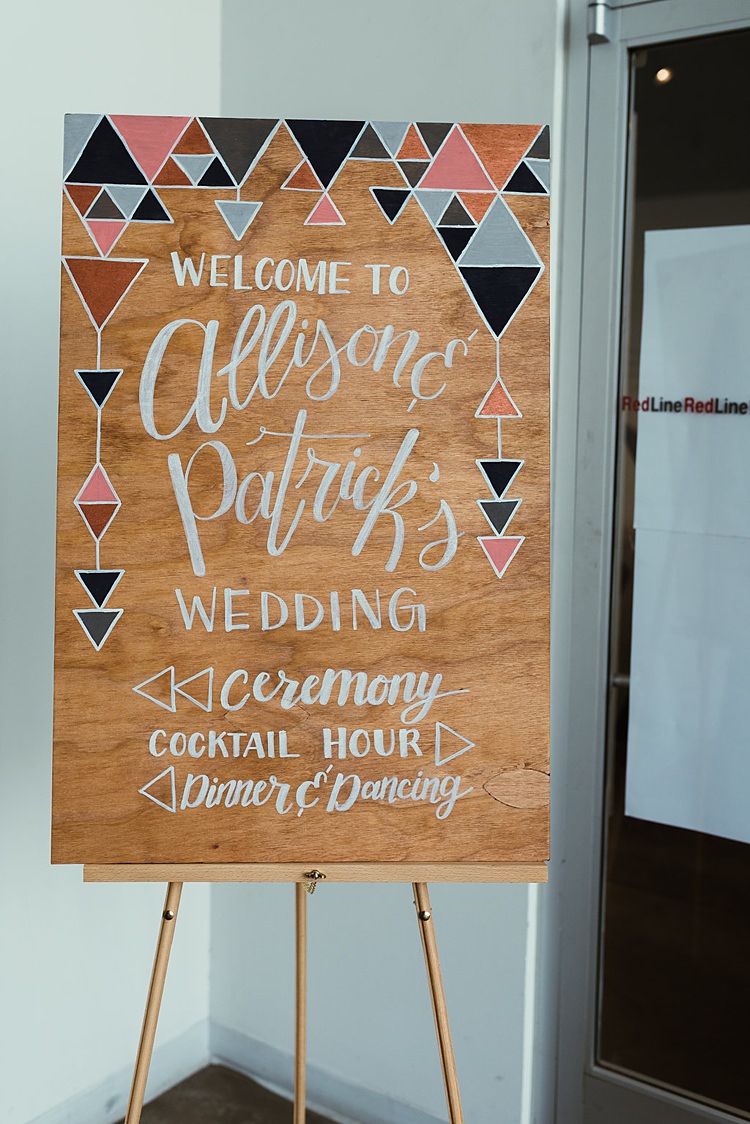 Geometric Wooden Painted Sign Calligraphy Hip Art Gallery Wedding Colorado http://www.lisarundallphotography.com/